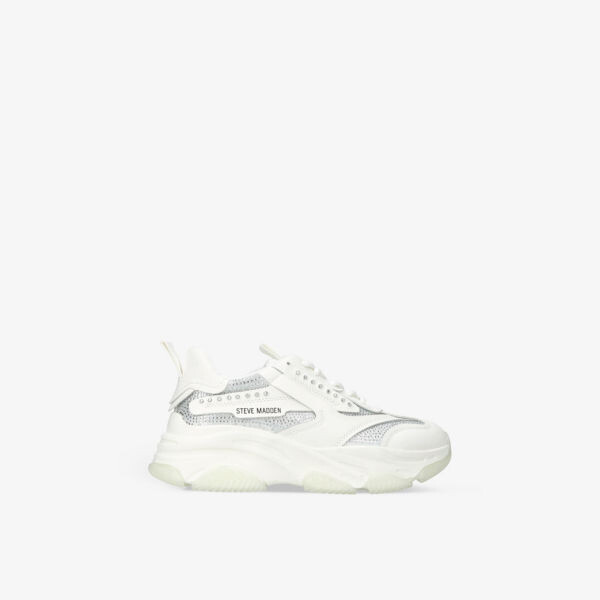 

Кроссовки Possession R из искусственной кожи и сетки с украшением для 7–9 лет Steve Madden, белый