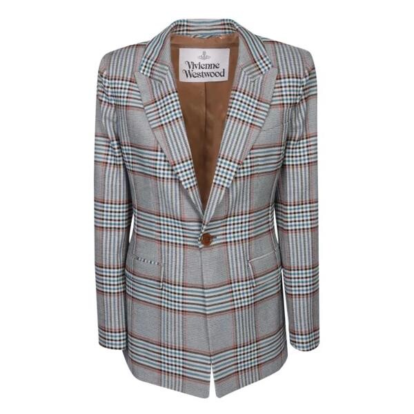 

Куртка all-over check motif jacket Vivienne Westwood, серый