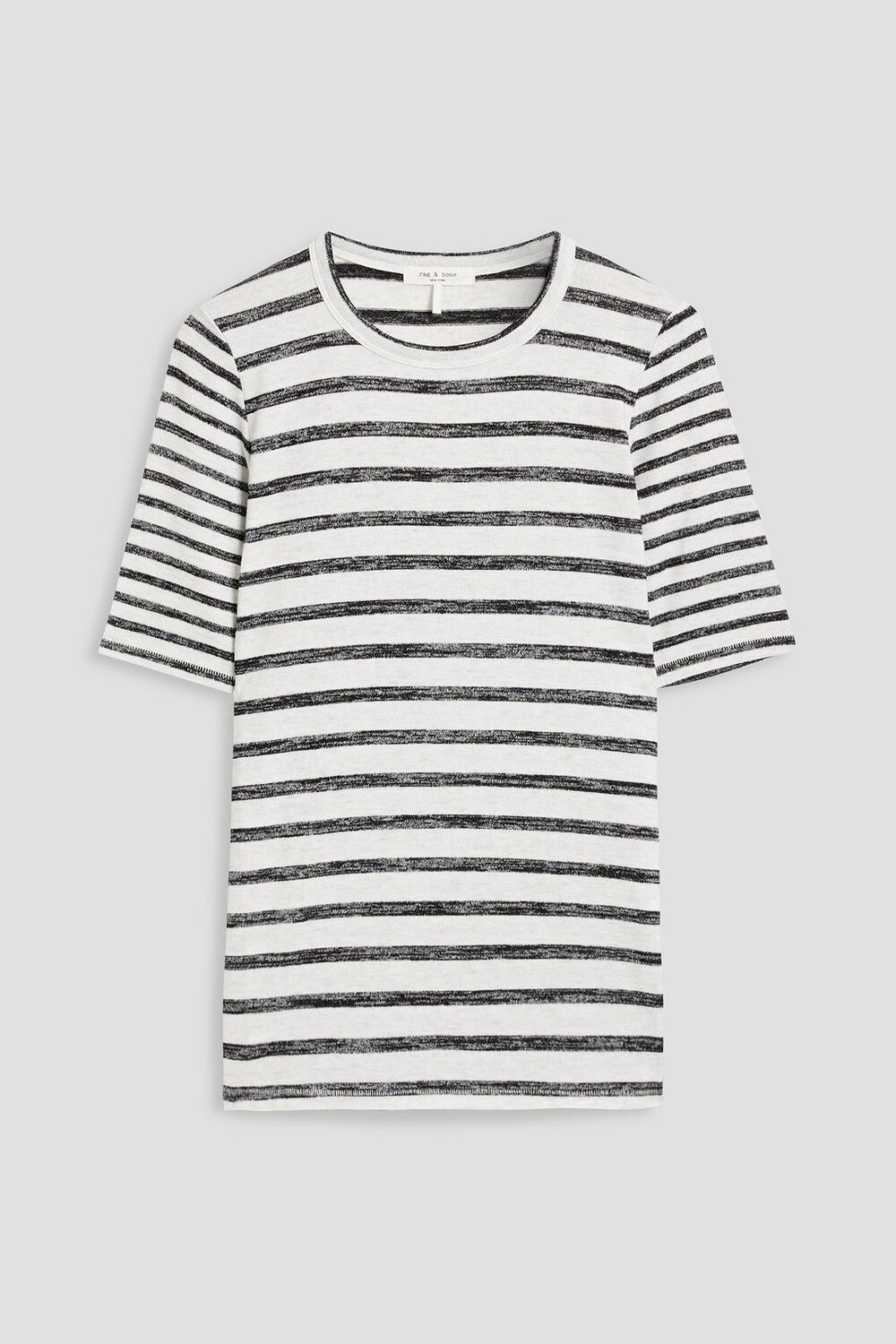 

Полосатая футболка эластичной вязки RAG & BONE, угольный, Серый