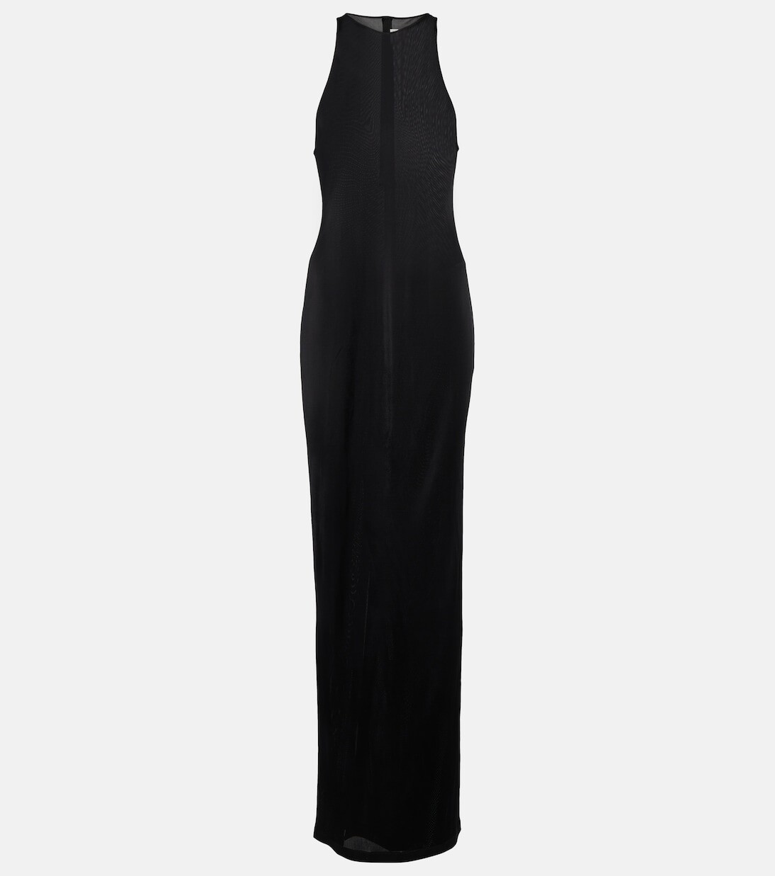 

Платье макси из джерси Saint Laurent, черный