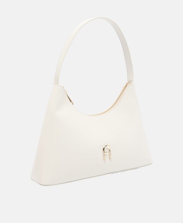 

Кожаная сумка через плечо Furla, цвет Wool White