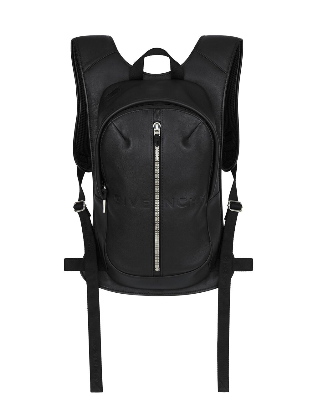 

Компактный кожаный рюкзак G-Zip Givenchy, черный
