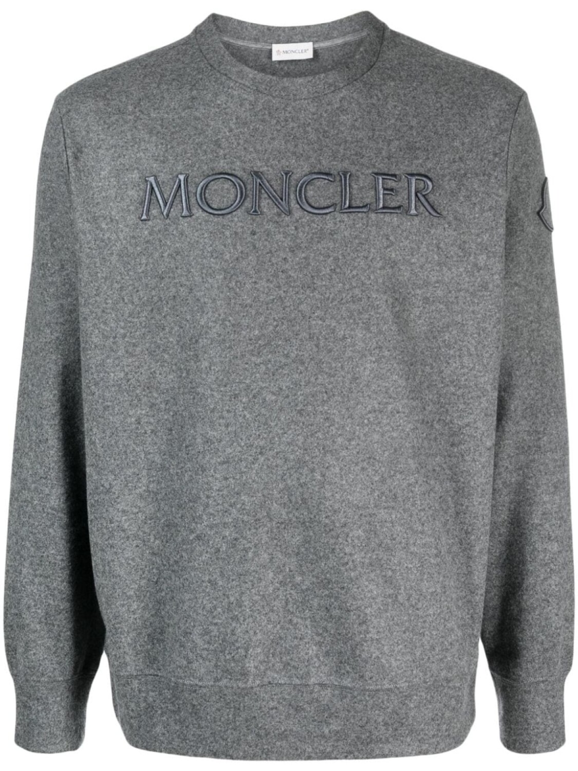 

Moncler толстовка с вышитым логотипом, серый