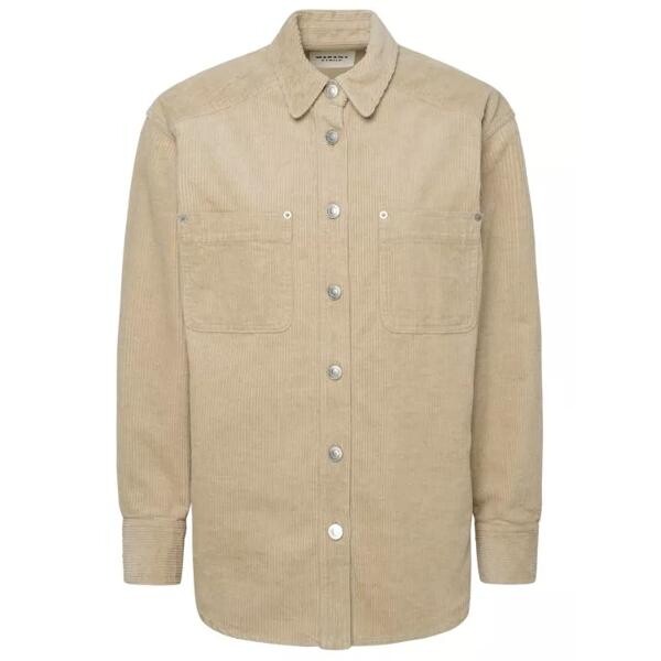 

Футболка beige linen blend randal shirt Etoile Isabel Marant, мультиколор