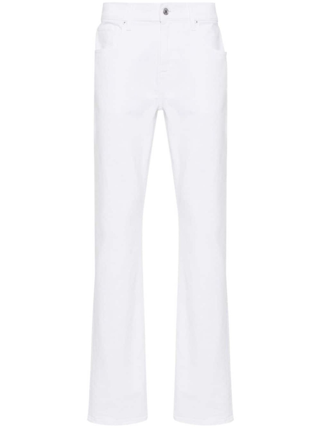 

7 For All Mankind прямые джинсы с нашивкой-логотипом, белый