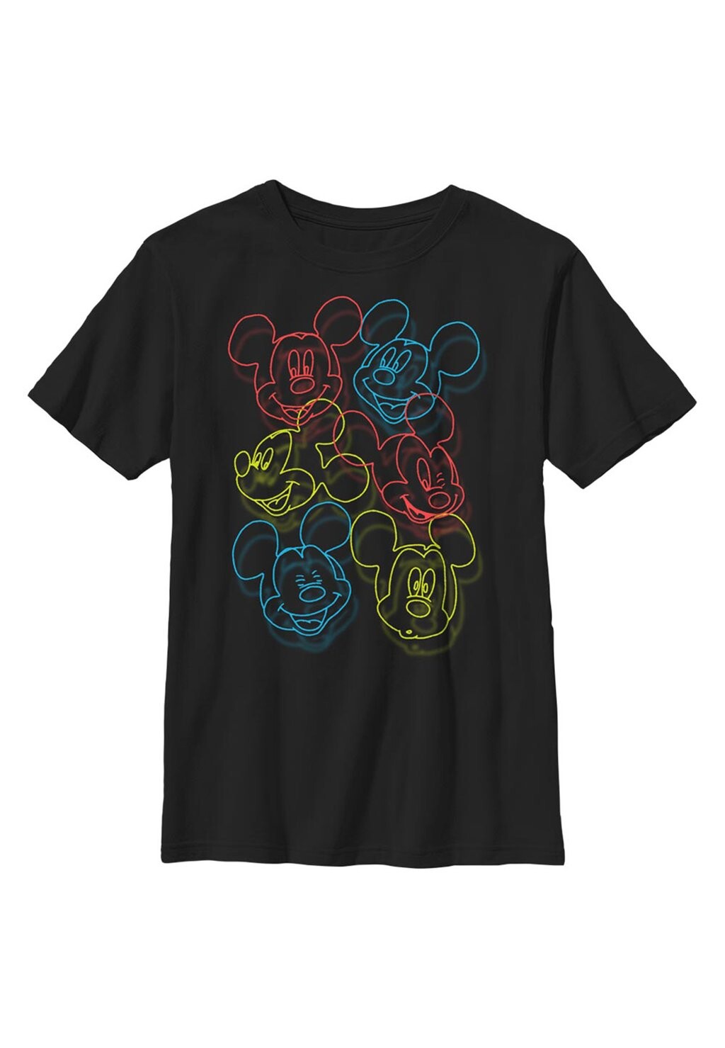 

Футболка с принтом Disney Classic Mickey Neon Heads Disney, черный