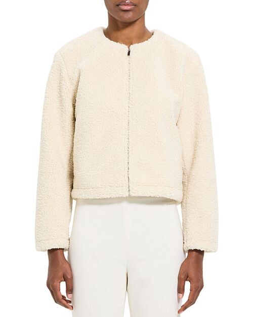 

Легкая флисовая куртка Theory, цвет Ivory/Cream