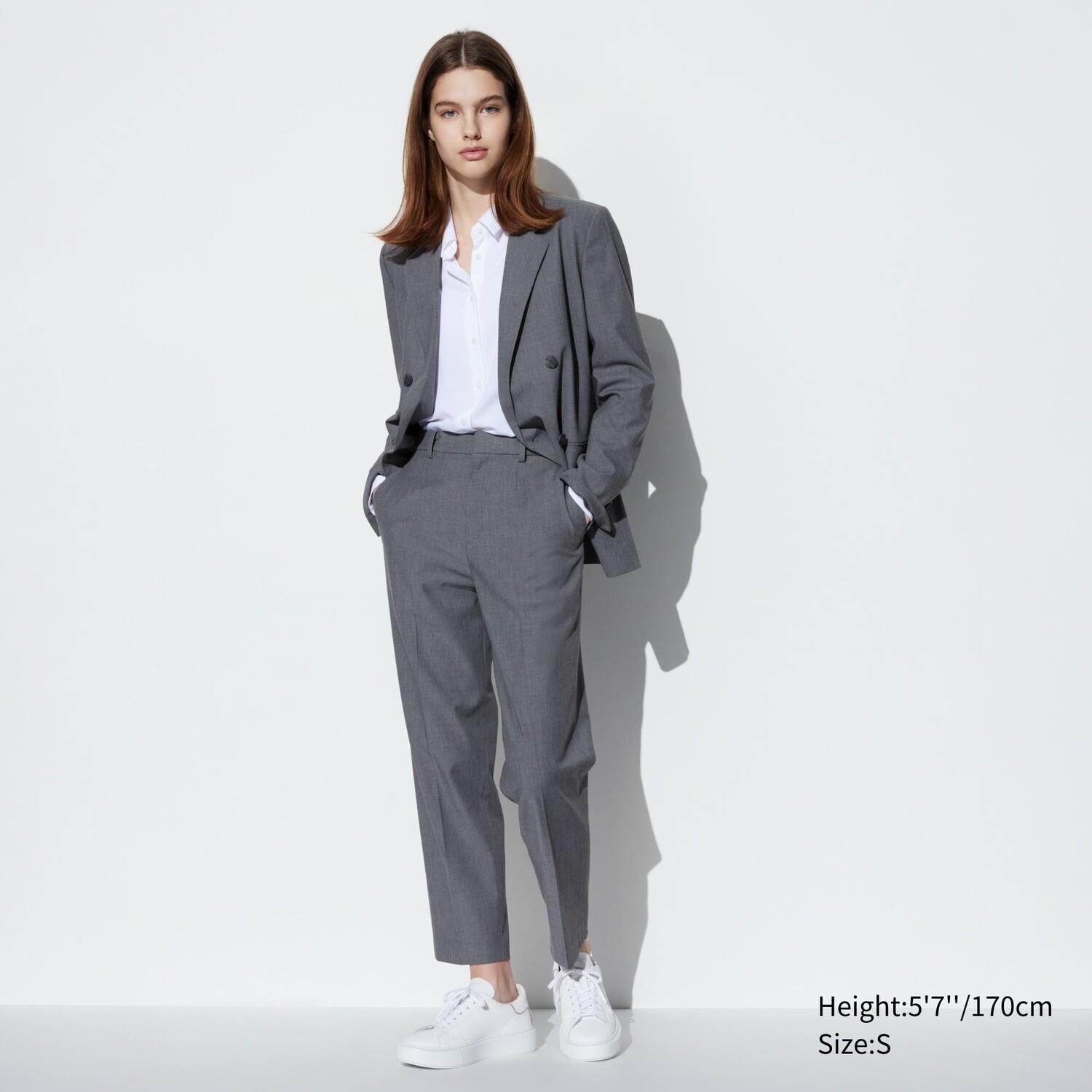 Умные брюки UNIQLO, серый брюки uniqlo joggers long серый