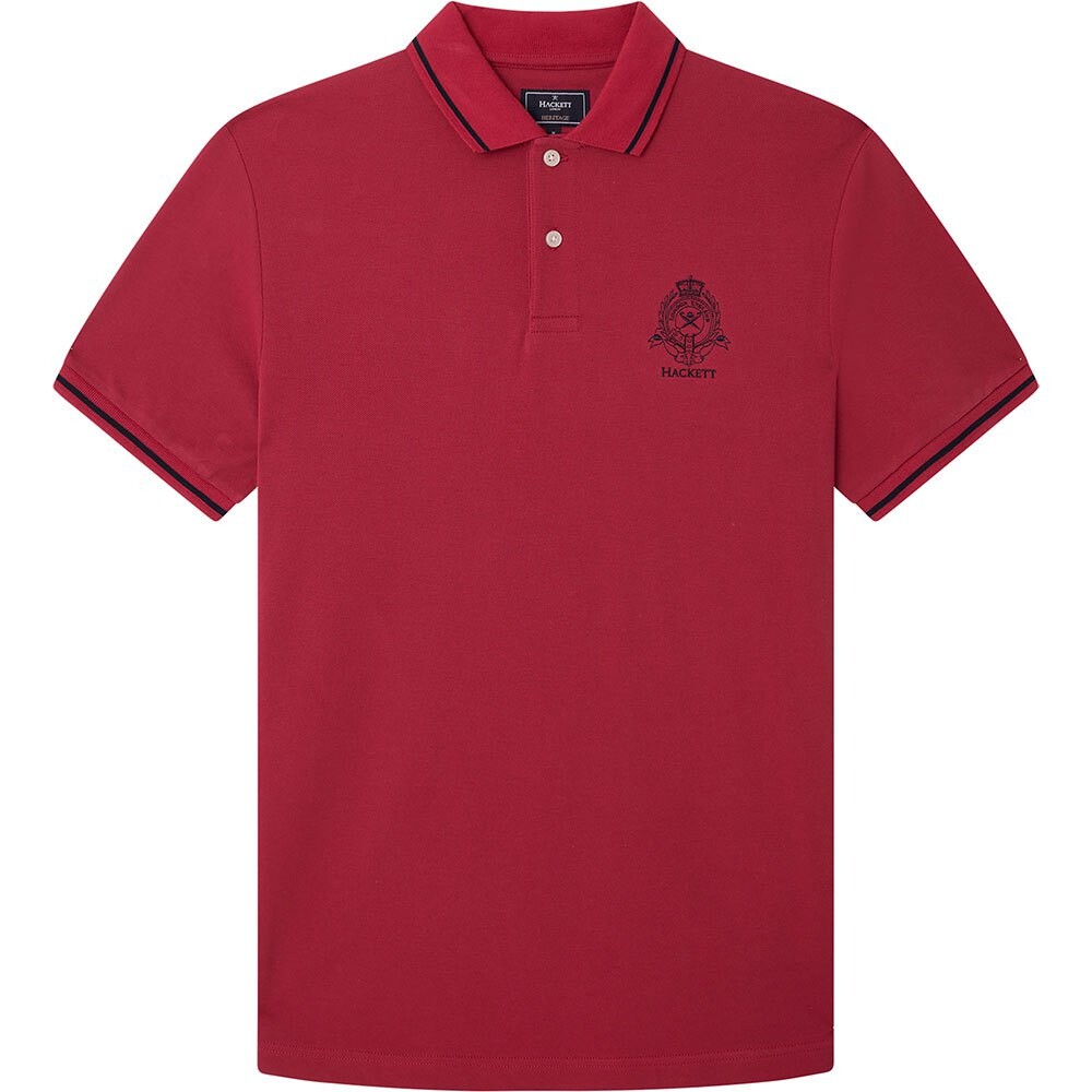 

Поло с коротким рукавом Hackett Heritage Logo, красный