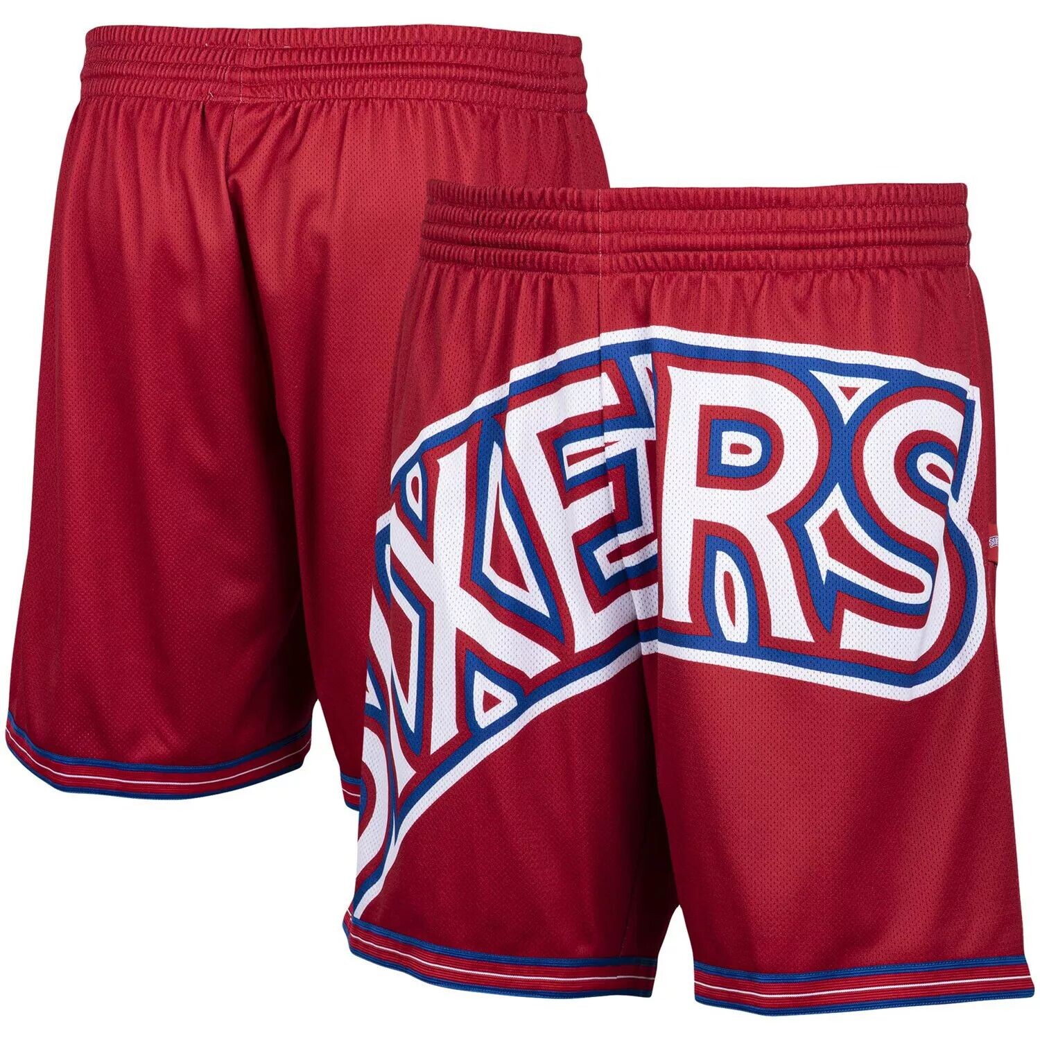 

Мужские шорты Mitchell & Ness Red Philadelphia 76ers Hardwood Classics Big Face 2.0