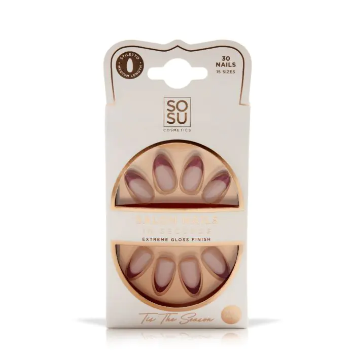 

Накладные ногти salon nails in seconds uñas postizas tis the season Sosu, цвет tis the season