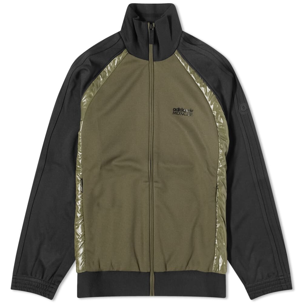 

Вязаная спортивная куртка на молнии Moncler Genius x adidas Originals, черный/оливковый