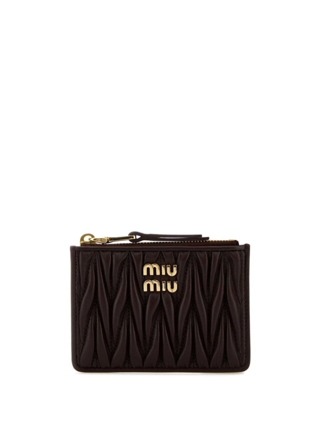 

Кошелек Miu Miu с эффектом матлассе, коричневый