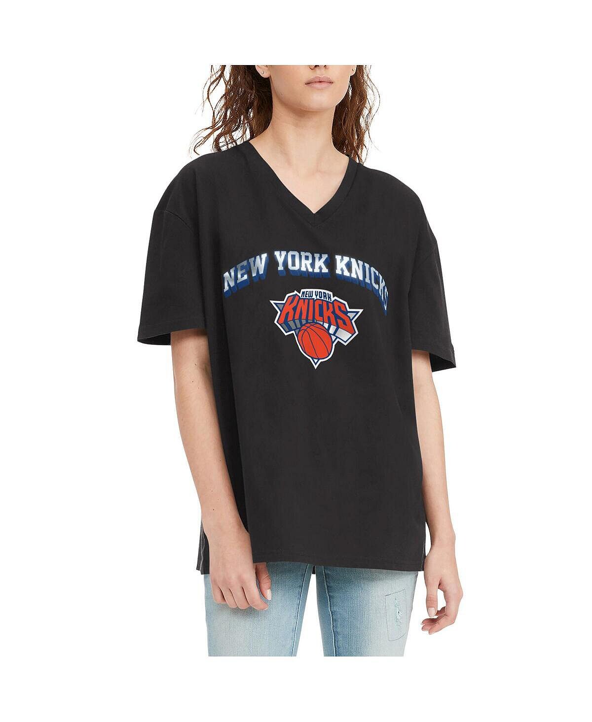 

Черная женская футболка New York Knicks Ashley с v-образным вырезом Tommy Jeans, черный