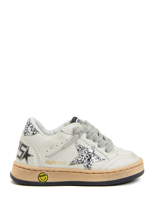 

Детские кожаные кроссовки Ball Star для девочек Golden Goose, белый