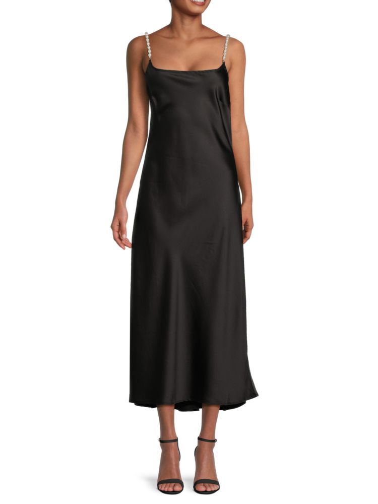 Платье-комбинация с бретелями из искусственного жемчуга Lea & Viola, черный кроссовки женские demix bella lea черный