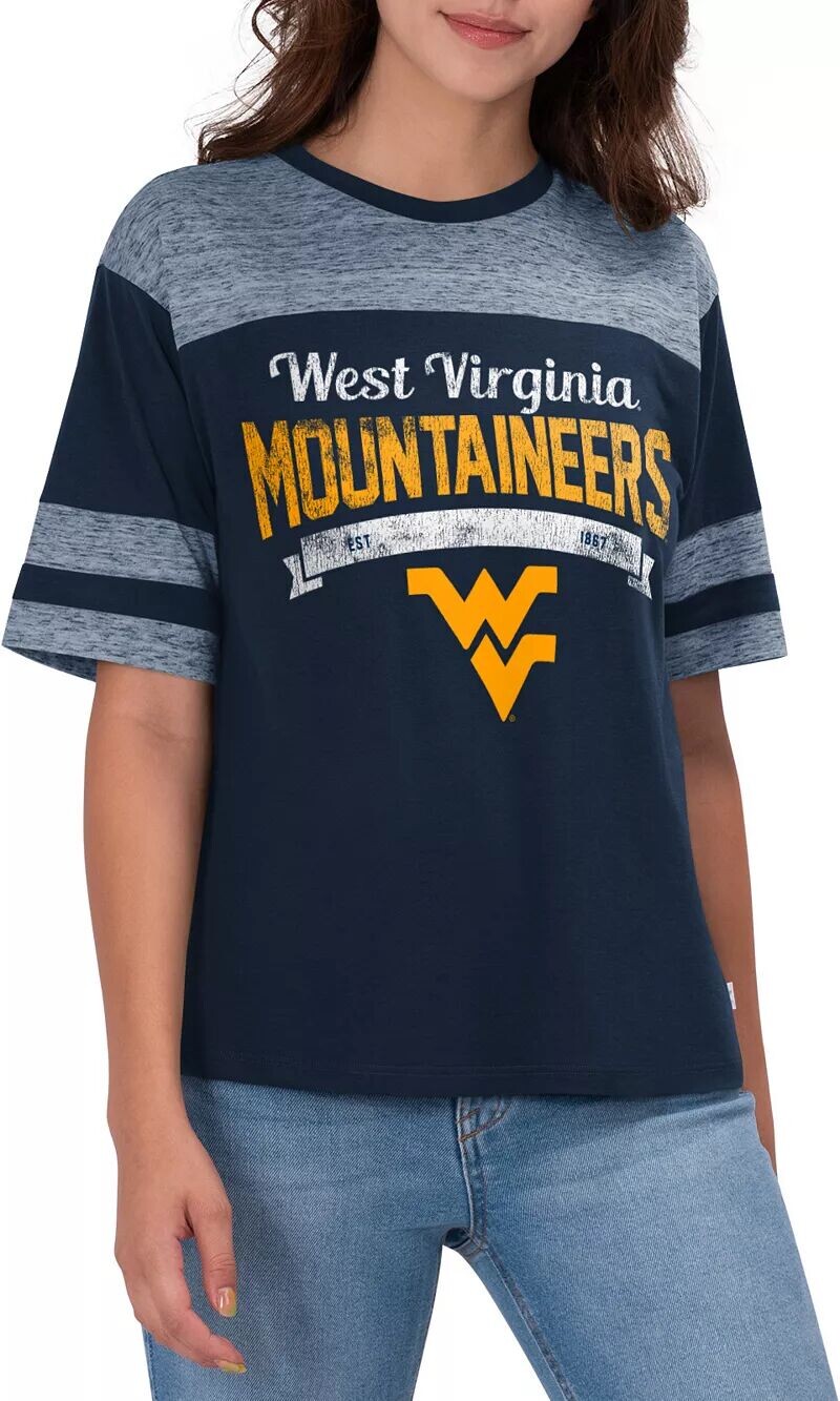 

Синяя женская футболка All Star Touch by Alyssa Milano West Virginia Mountaineers