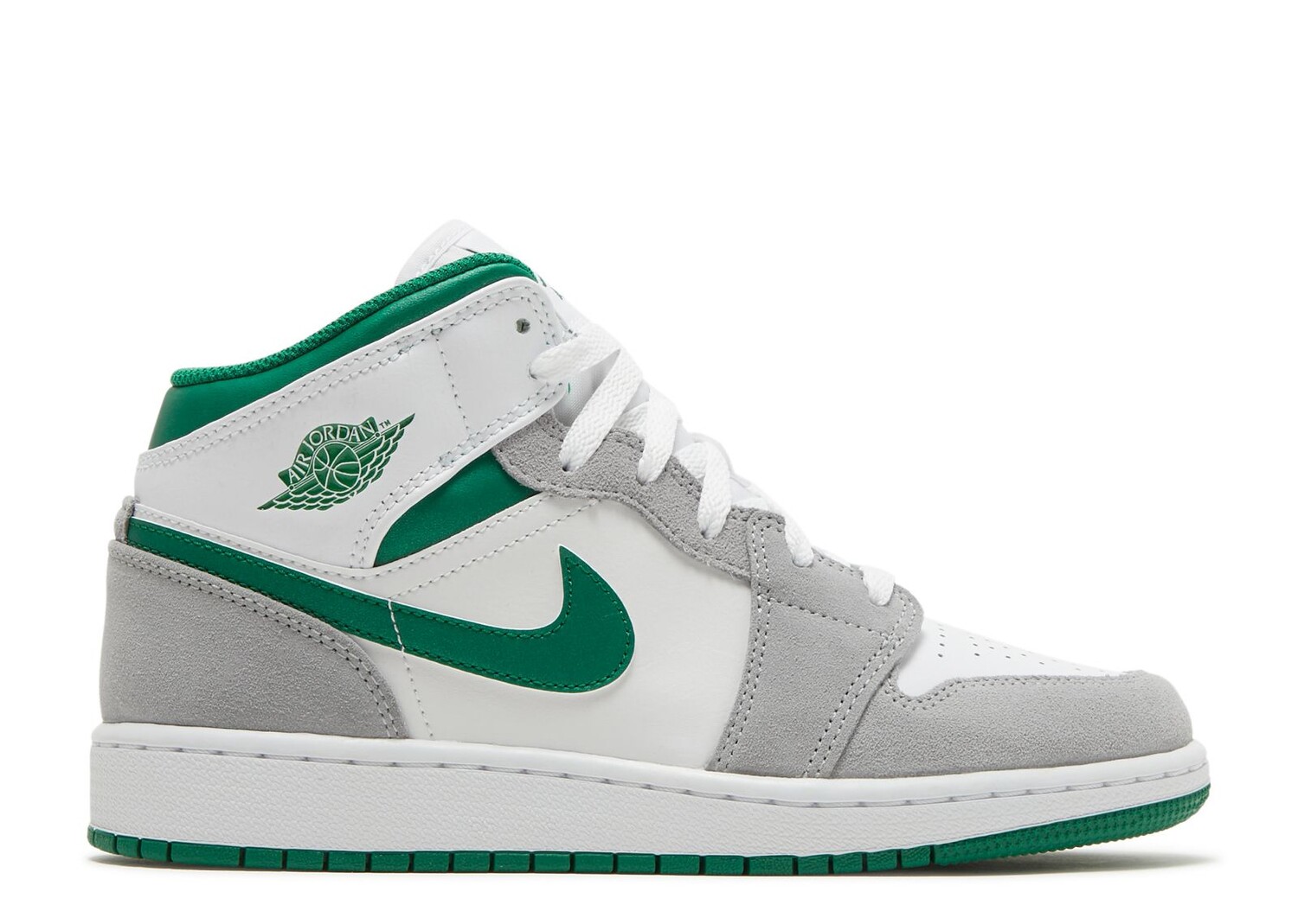 Кроссовки Air Jordan Air Jordan 1 Mid Se Gs 'Grey Pine Green', белый кроссовки air jordan air jordan 1 mid se grey pine green белый