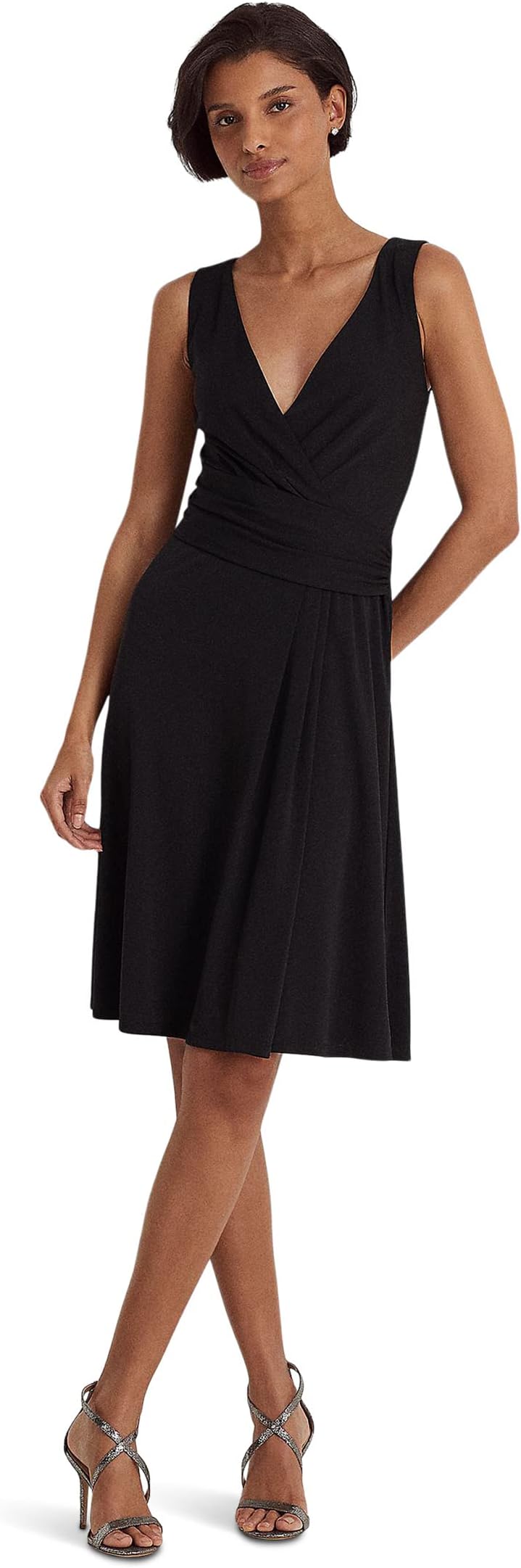 Платье из джерси без рукавов LAUREN Ralph Lauren, черный