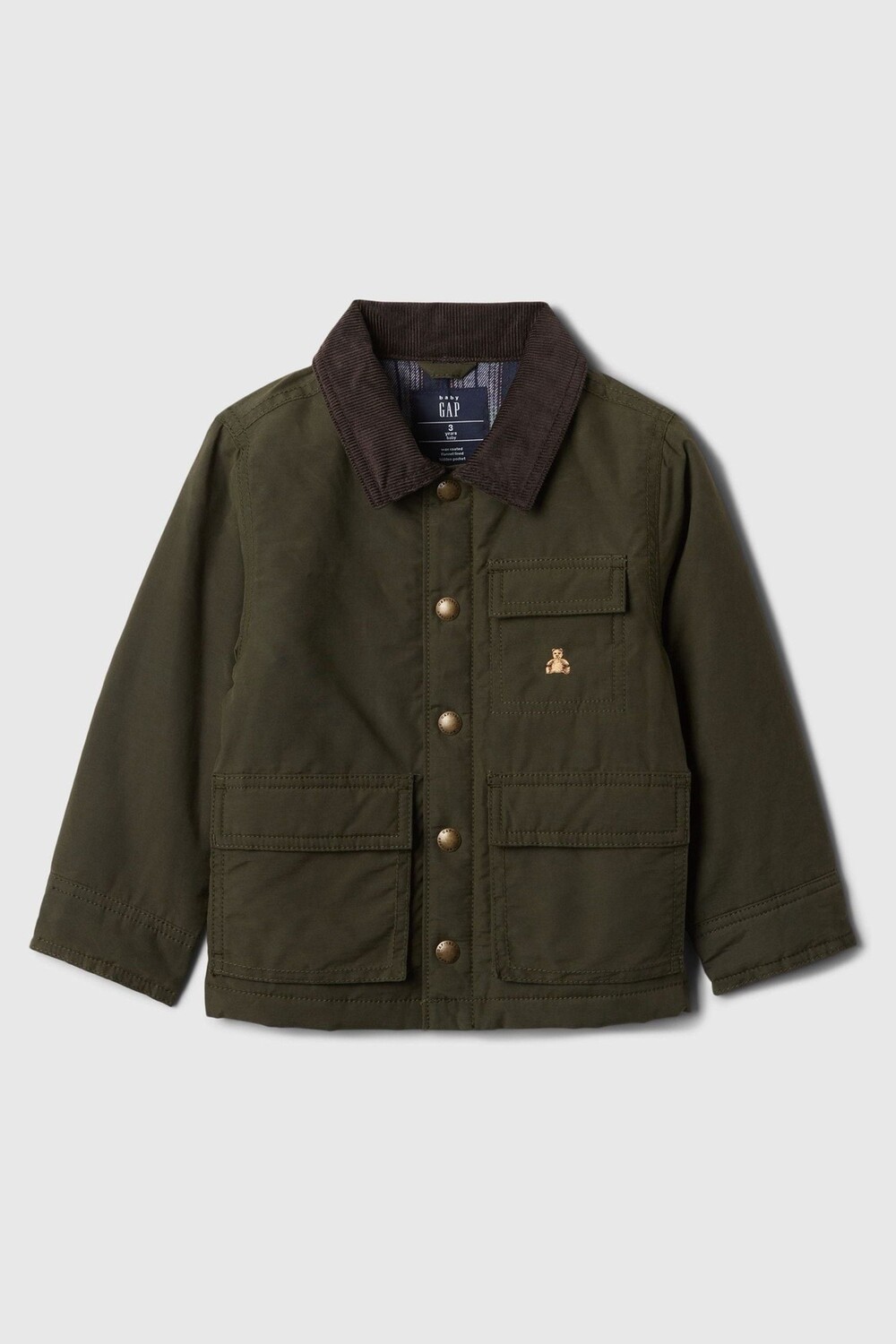 

Куртка Brannan Bear вощеная (6 мес 5 лет) Gap, зеленый