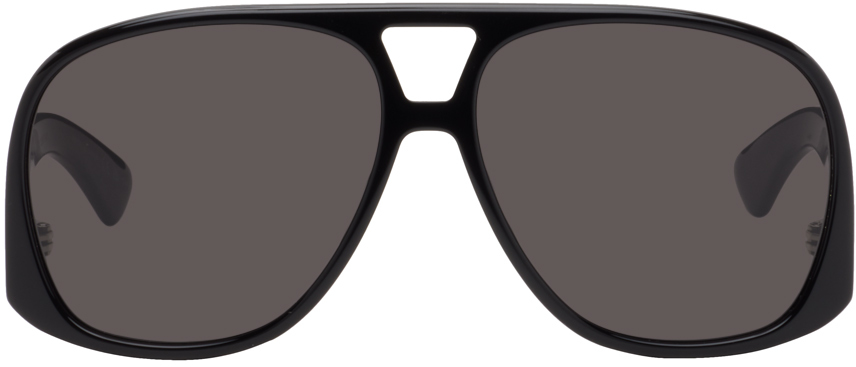 Черные солнцезащитные очки SL 652 Solace Saint Laurent, цвет Black цена и фото