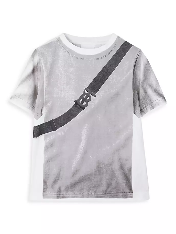 

Футболка Trompe L'oeil для маленьких мальчиков и мальчиков Burberry, белый