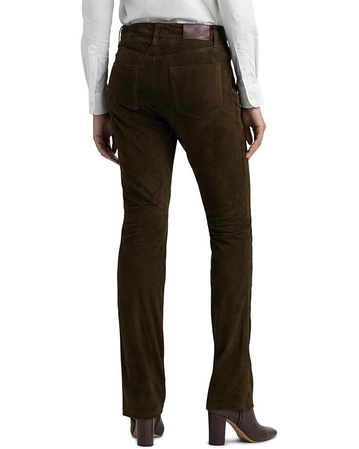 

Джинсы LAUREN Ralph Lauren Goat-Suede High-Rise Boot Jeans in Dark Olive, цвет Dark Olive
