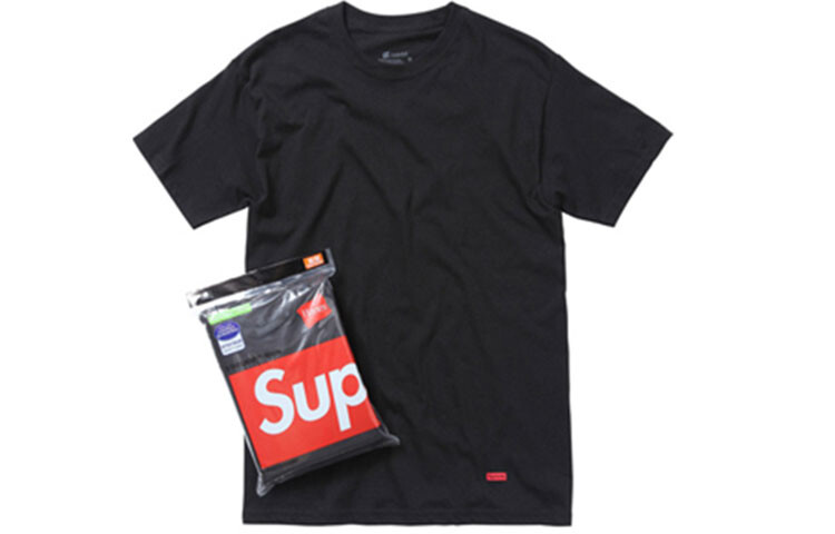 

Футболки без тегов Supreme Hanes (3 шт.), черные