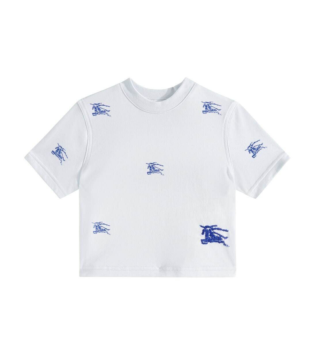 

Футболка из хлопкового трикотажа для малышей Burberry Kids, цвет bright sky