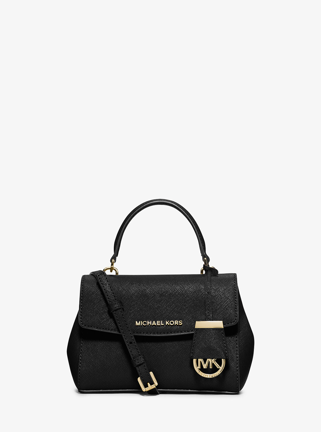 

Сумка через плечо Ava очень маленького размера из сафьяновой кожи Michael Kors, черный
