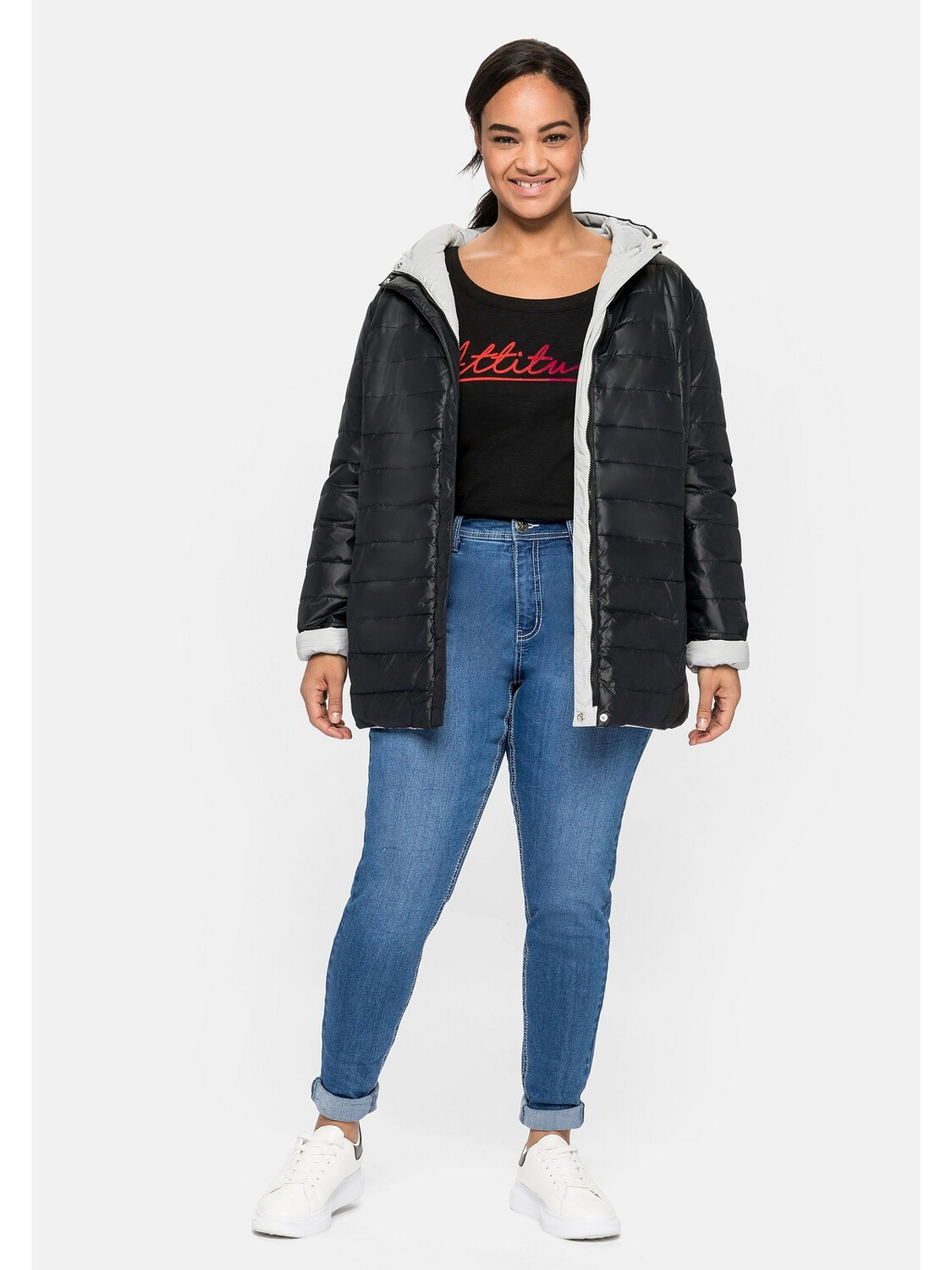 

Куртка sheego Wendejacke, черный