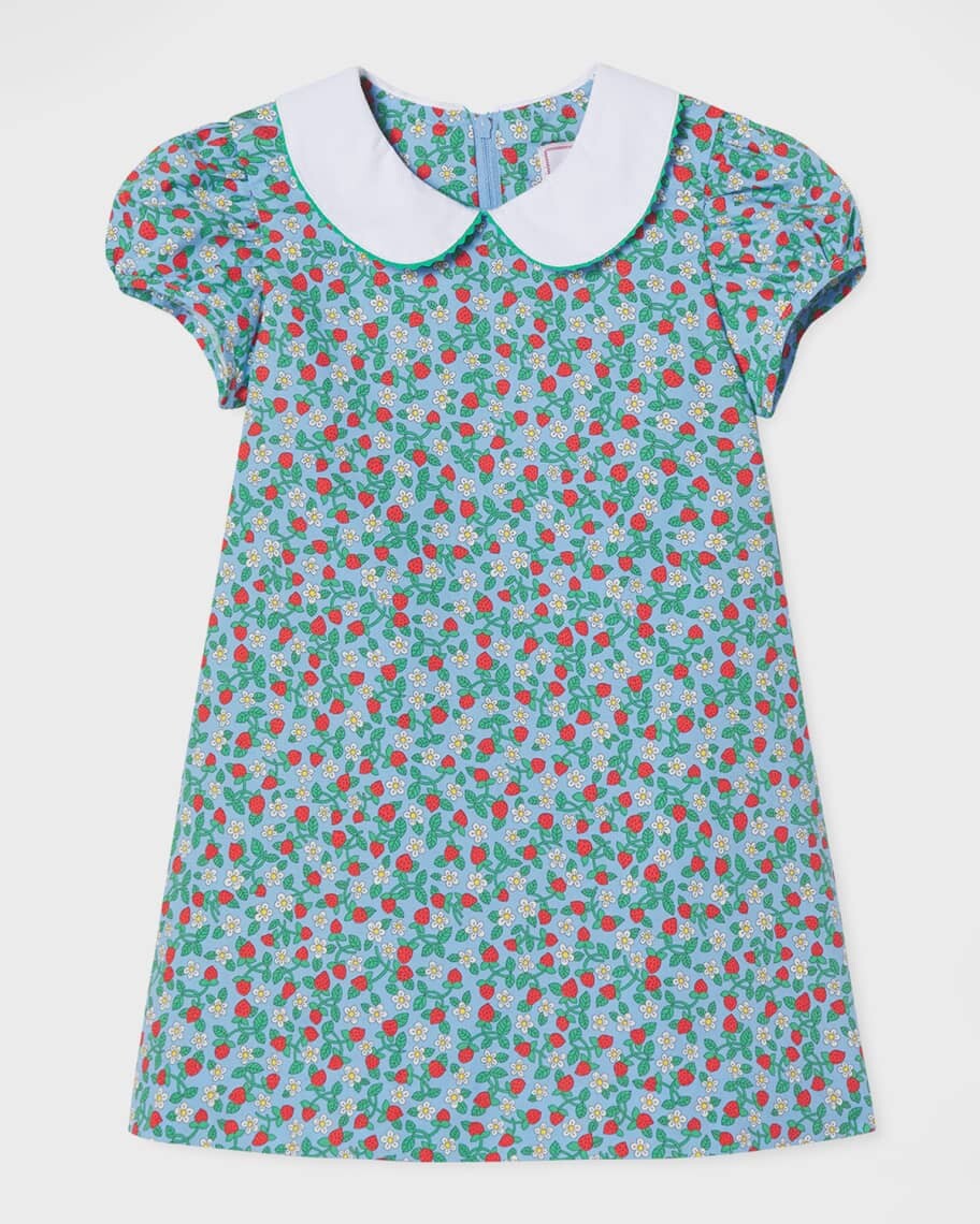 

Платье Paige с клубничным принтом для девочки, размеры 6M-7 Classic Prep Childrenswear