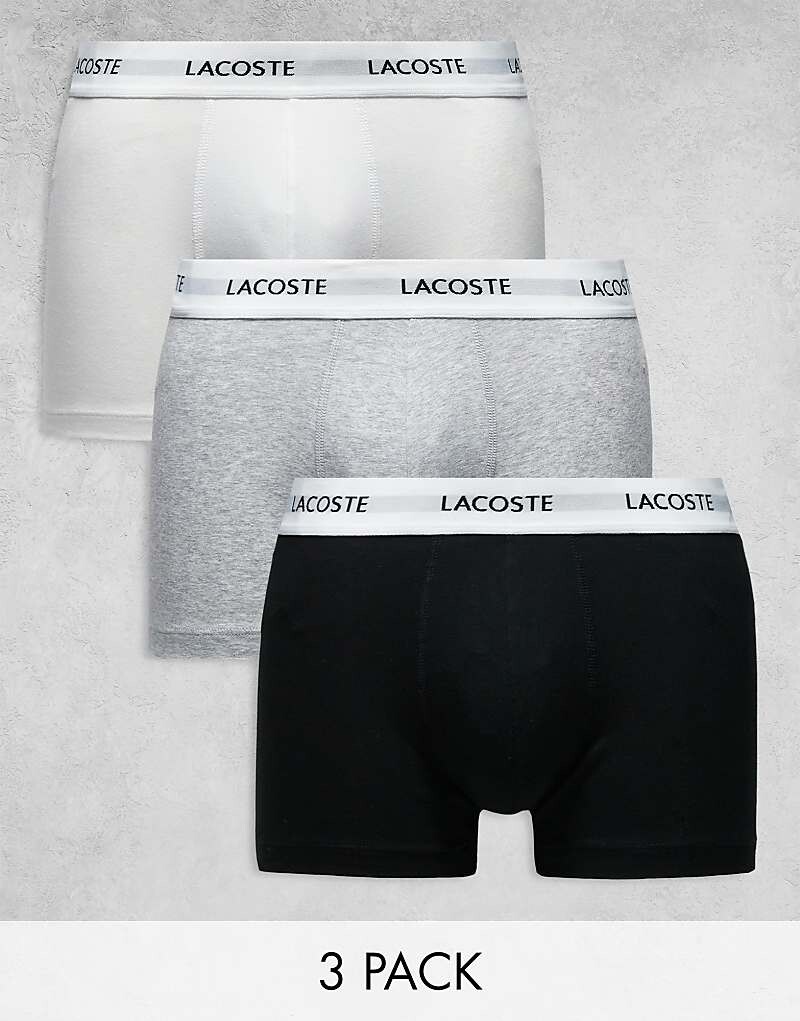 

Комплект трусов Lacoste из трех цветов черного, серого и белого цветов