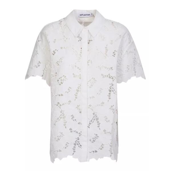 

Футболка lace long shirt Self Portrait, белый