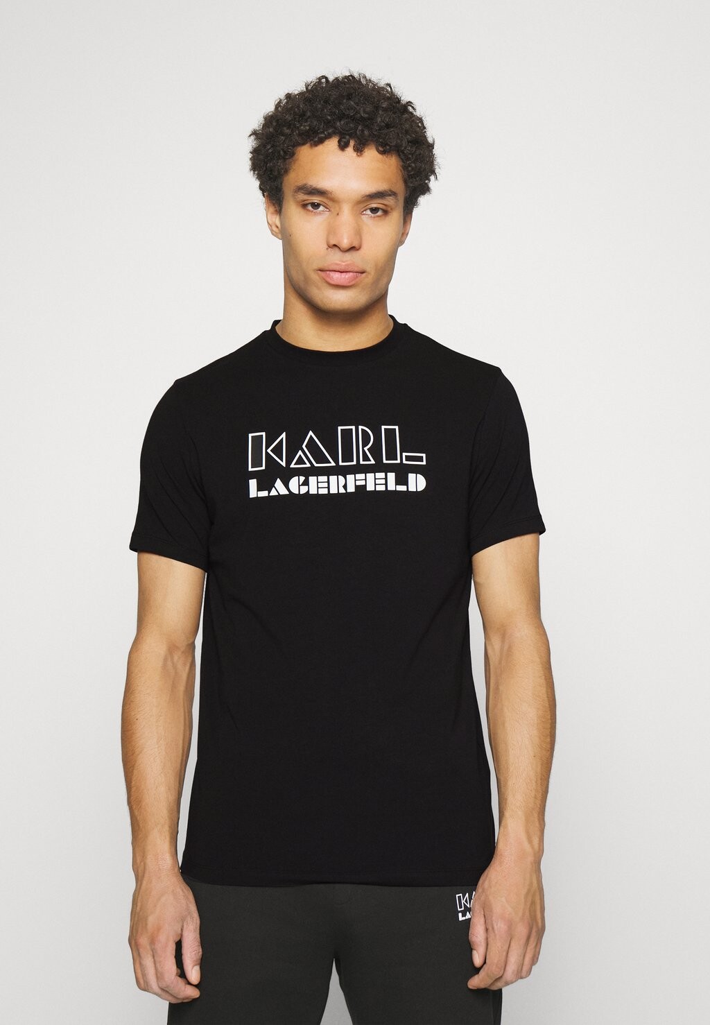

Футболка с принтом CREWNECK KARL LAGERFELD, черный/белый