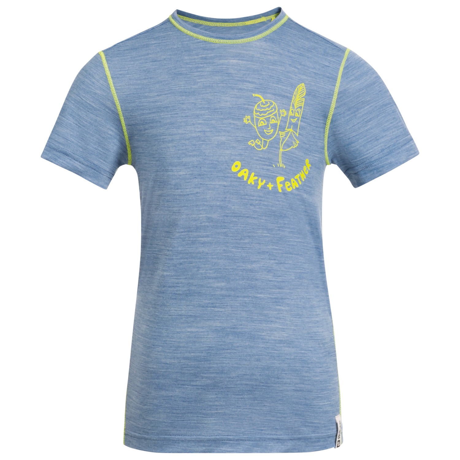 Рубашка из мериноса Jack Wolfskin Kid's Merino Graphic T, цвет Elemental Blue