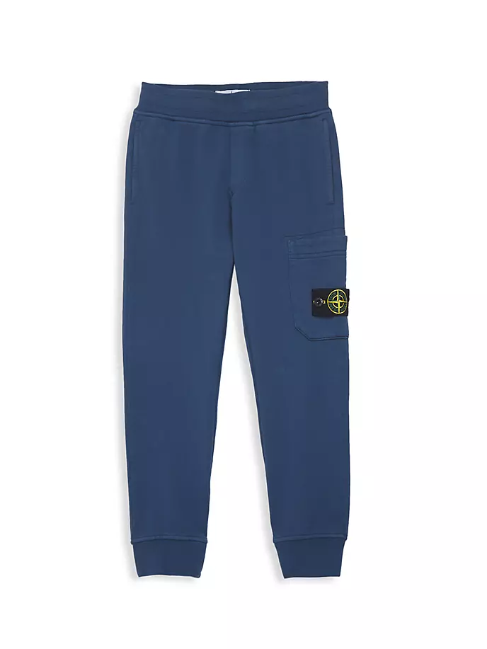 Флисовые спортивные штаны карго для маленьких мальчиков и мальчиков Stone Island, синий