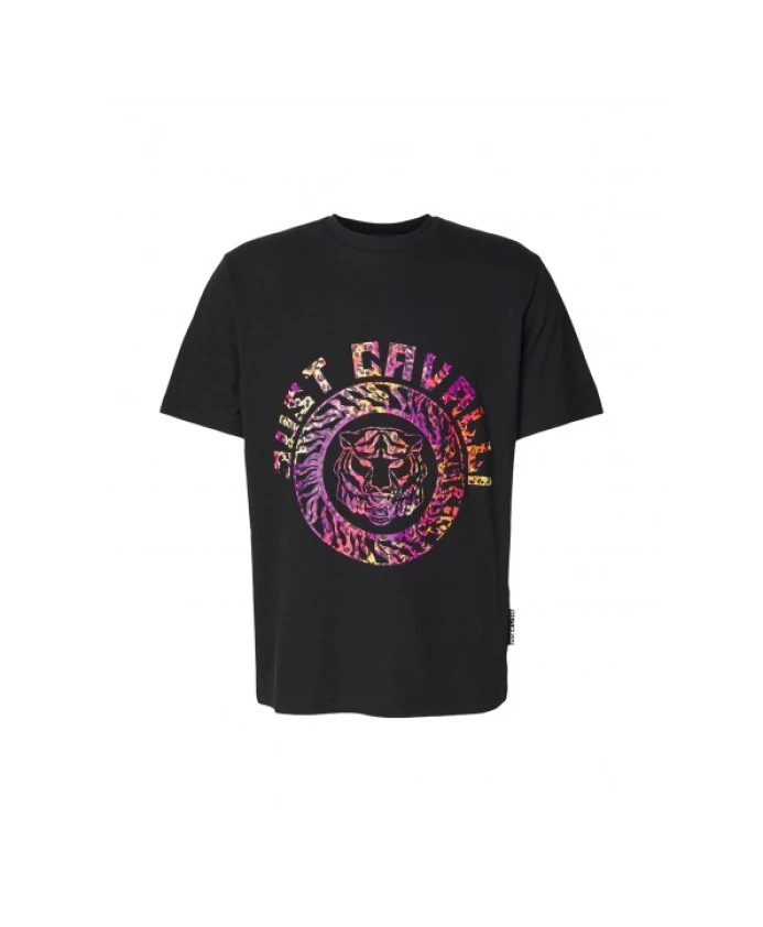 

Хлопковая футболка S с логотипом Just Cavalli, черный