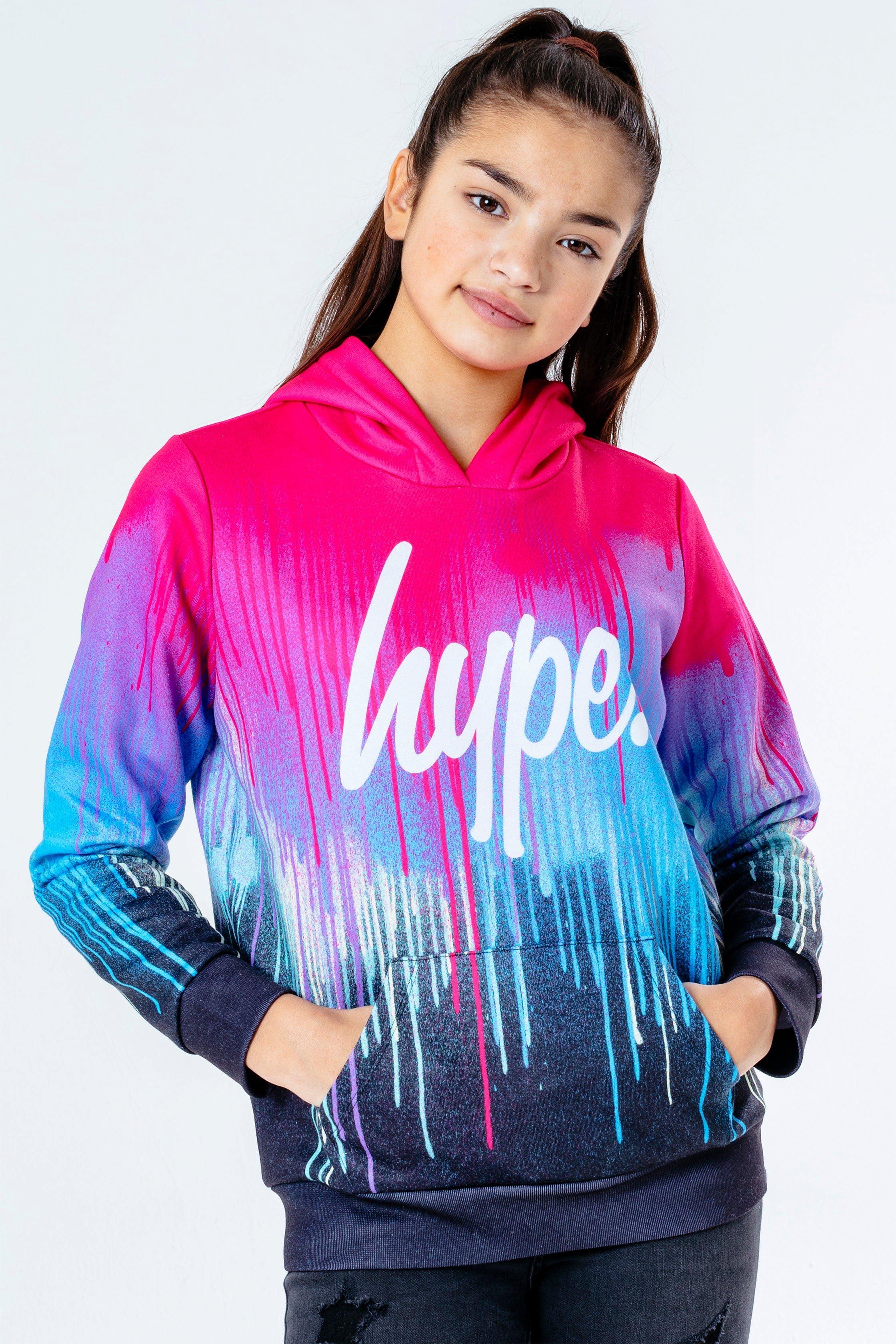 Пуловер с капюшоном Spray Drips Hype, розовый