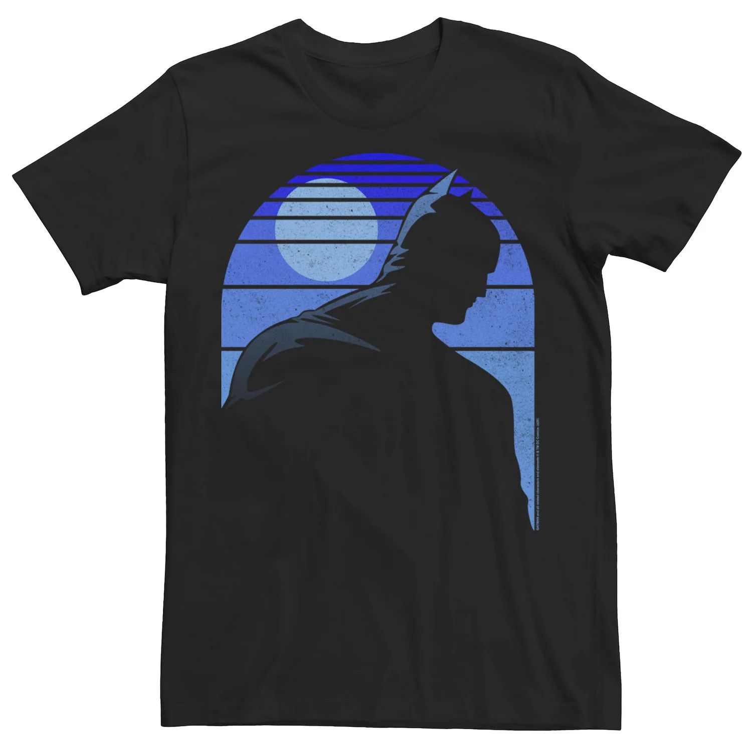 Мужская футболка с силуэтом DC Fandome Batman в стиле ретро Moonlight Licensed Character