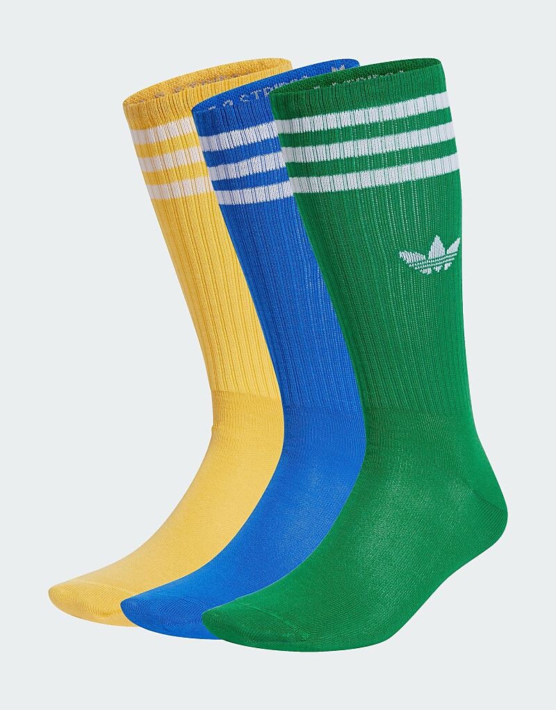 

adidas Originals — Solid — Комплект из 3 пар синих носков