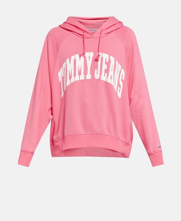 

Худи с капюшоном Tommy Jeans Curve, фуксия