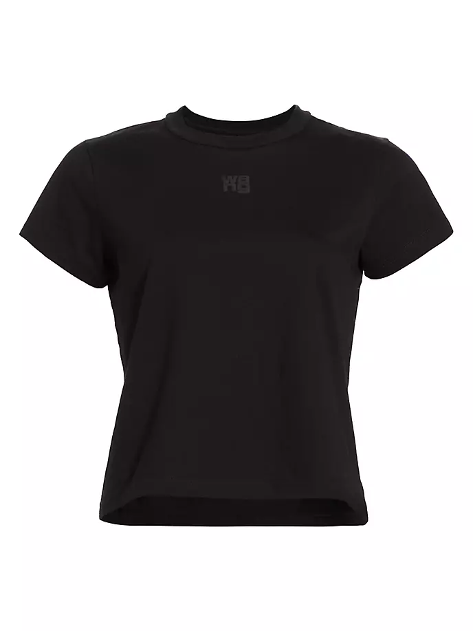 

Хлопковая футболка с логотипом Puff Alexanderwang.T, черный