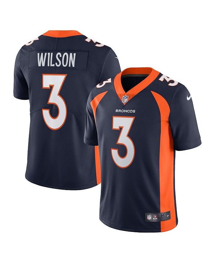 

Мужская футболка Russell Wilson Navy Denver Broncos Alternate Vapor Limited Nike, синий