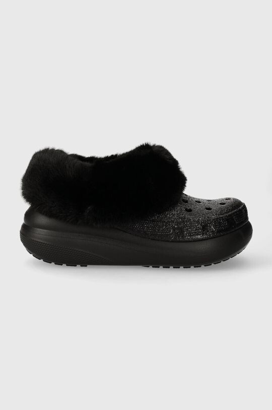 

Шлепанцы с блестками Furever Crush Crystal Crocs, черный
