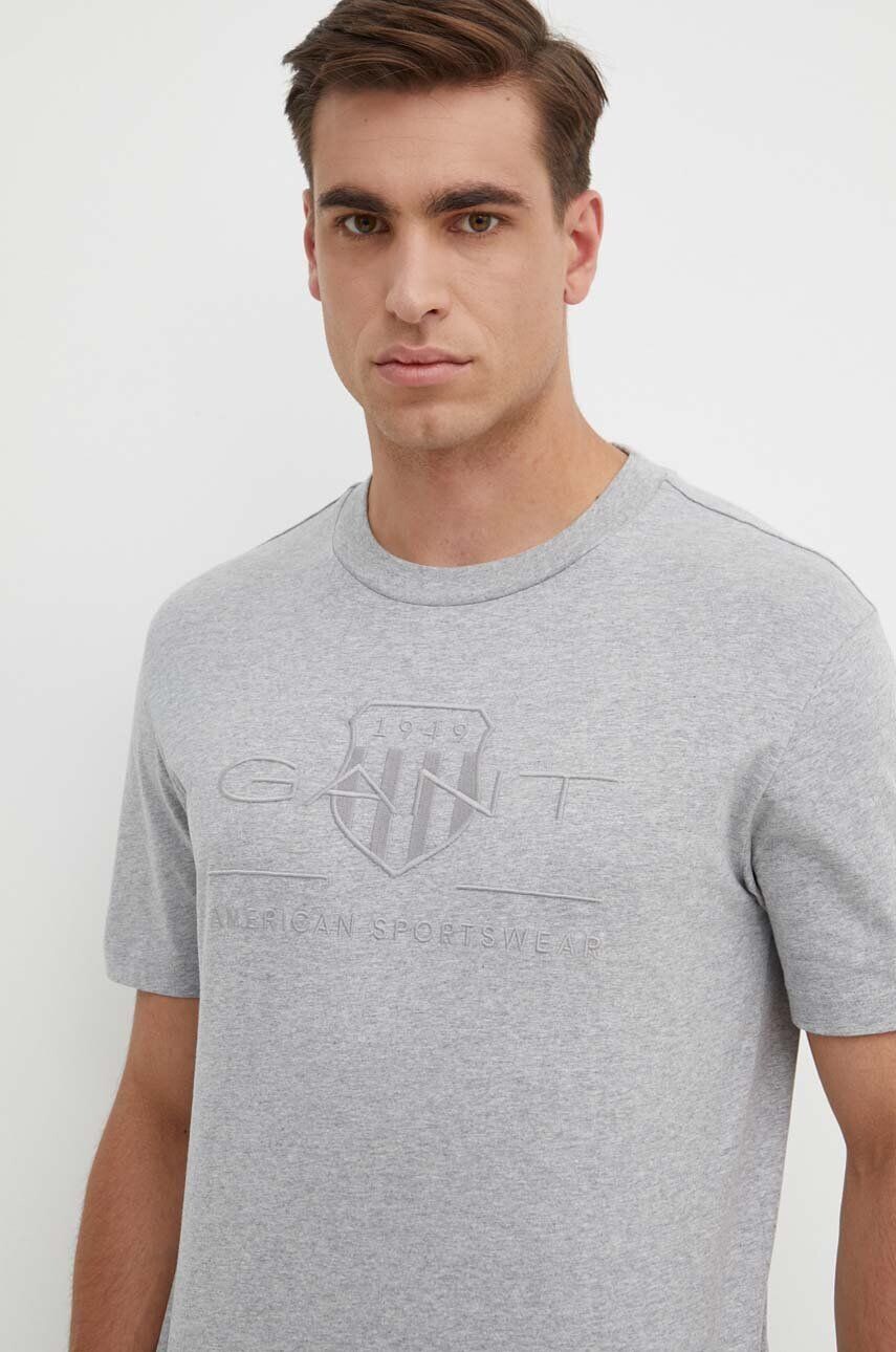 

Футболка Gant из хлопка, серый