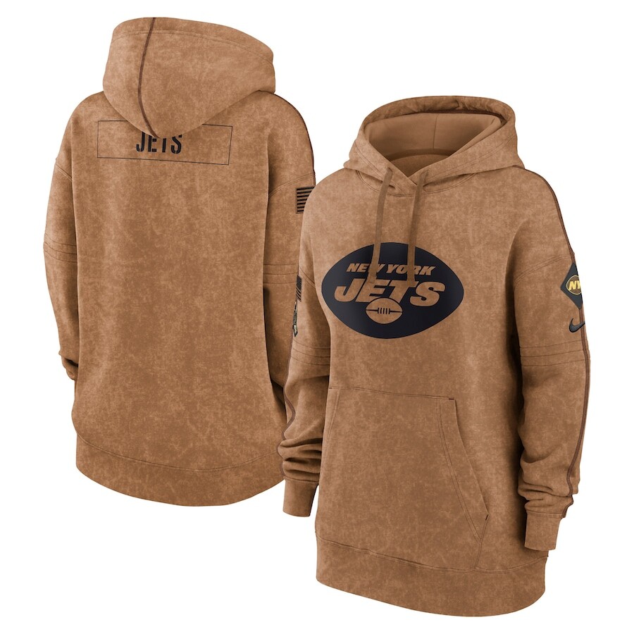

Пуловер с капюшоном Nike New York Jets, коричневый