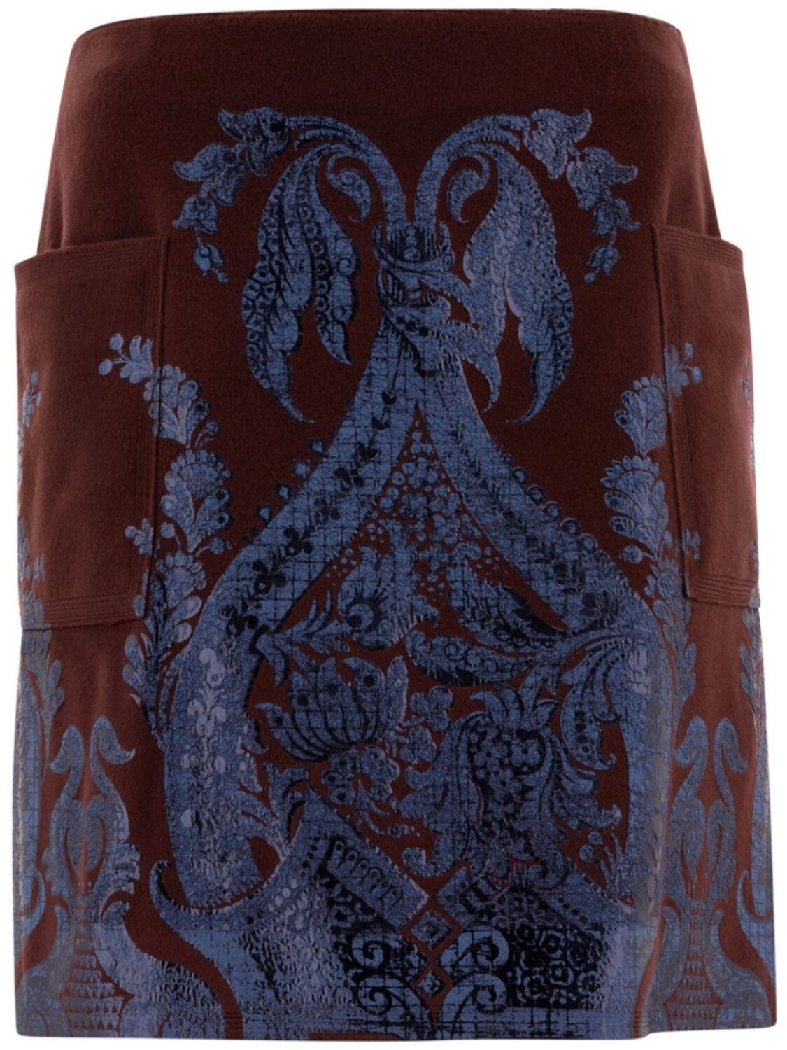 

Юбка с принтом в стиле барокко ETRO, красный