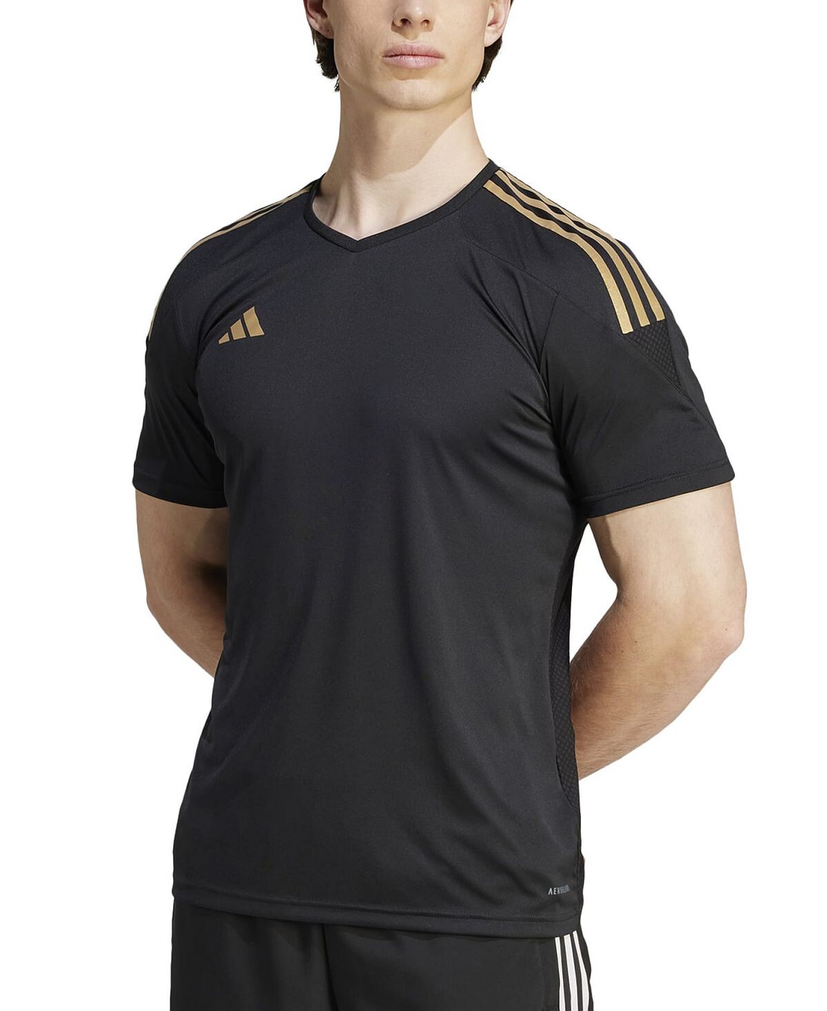 

Мужская футбольная майка цвета металлик с коротким рукавом Tiro 23 adidas