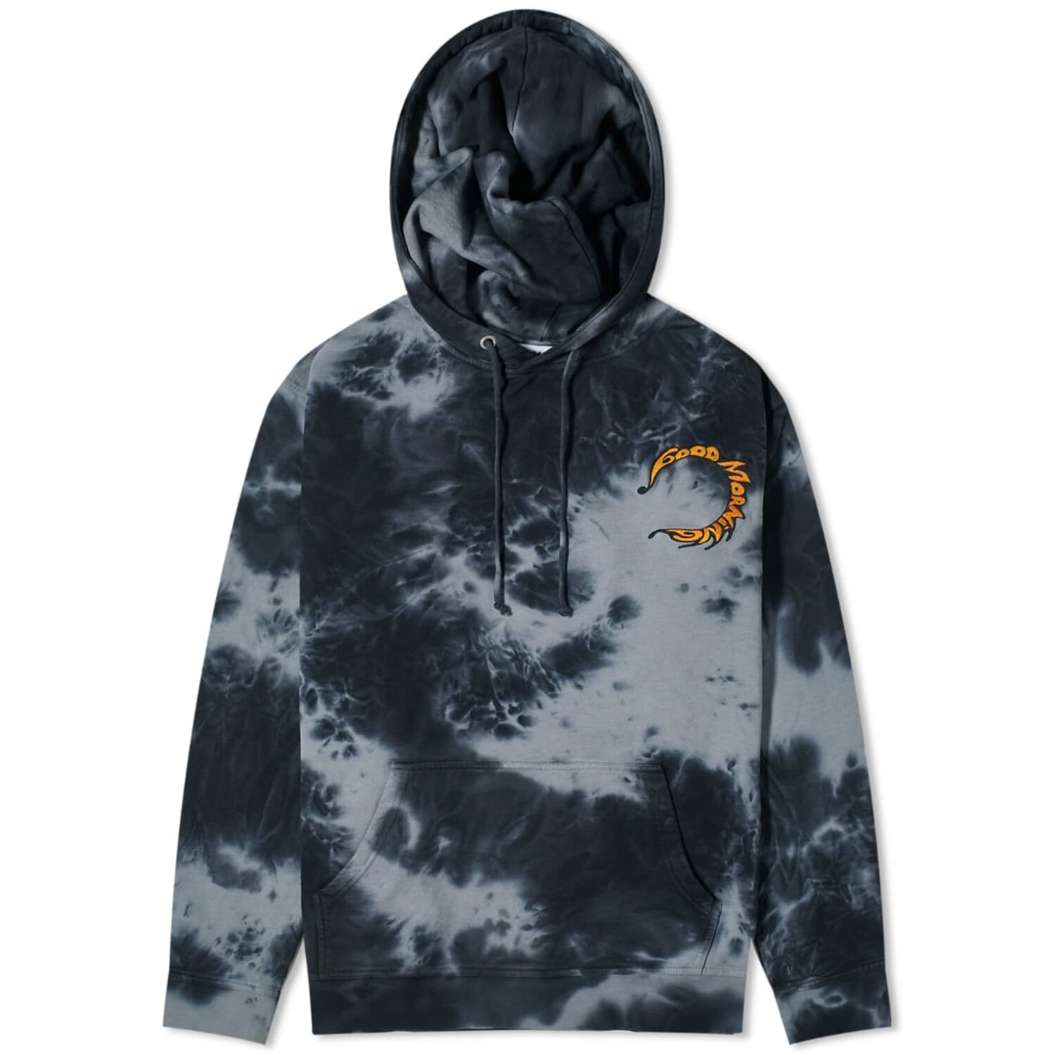 

Худи Good Morning Tapes E Ruscha V Swirl Popover, цвет Smoke Tie Dye